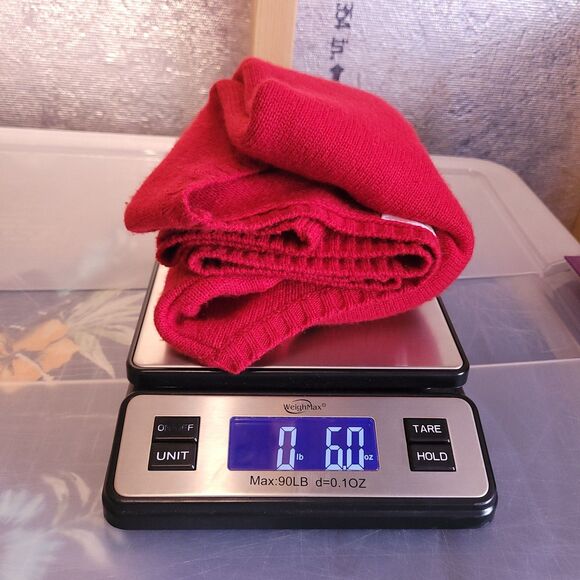 Talbots Sweater Petite Medium Red Merino Wool Cashmere Blend Vintage - Picture 11 of 11